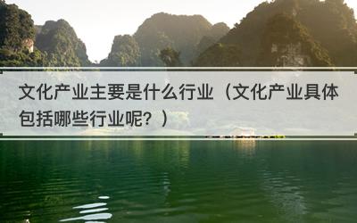 文化产业主要是什么行业（文化产业具体包括哪些行业呢？）